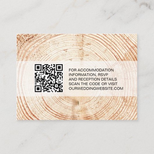 Details zum QR Code Vorlage Rustikale Hochzeit (Rückseite)