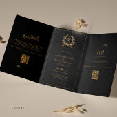 Details zum QR-UAWG für das Schwarze Foto Dreifach Gefaltete Karte