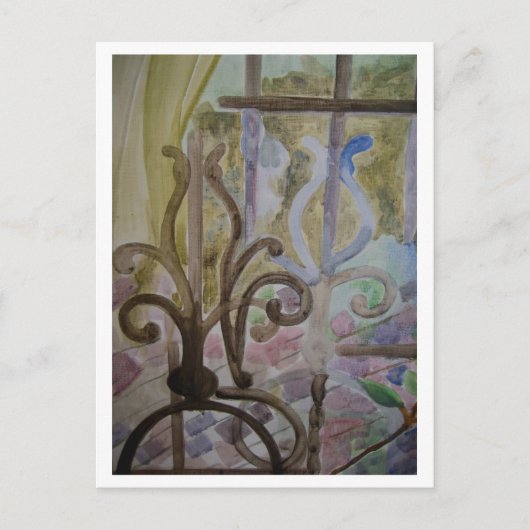 Details zum Queens-Fenster Postkarte (Vorderseite)