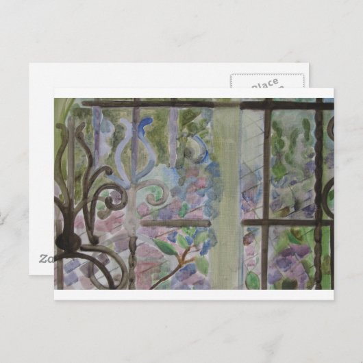 Details zum Queens-Fenster Postkarte (Vorne/Hinten)