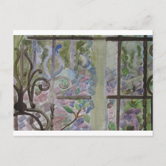 Details zum Queens-Fenster Postkarte (Vorderseite)