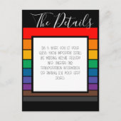 Details zum Rainbow Pride Color Block Postkarte (Vorderseite)