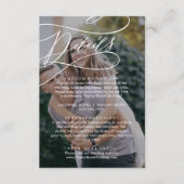 Details zum romantischen kalligraphischen Foto Begleitkarte (Vorderseite)