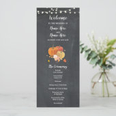 Details zum Rustic Fall Pumpkin Chalk Hochzeitspro Einladung (Stehend Vorderseite)