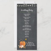 Details zum Rustic Fall Pumpkin Chalk Hochzeitspro Einladung (Rückseite)