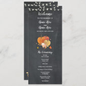 Details zum Rustic Fall Pumpkin Chalk Hochzeitspro Einladung (Vorne/Hinten)