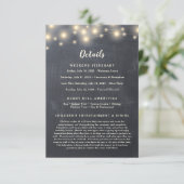 Details zum rustikalen Chalkboard String Light Des Begleitkarte (Stehend Vorderseite)