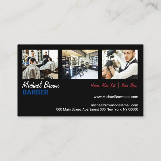 Details zum Salon des Barberholzes Visitenkarte (Rückseite)