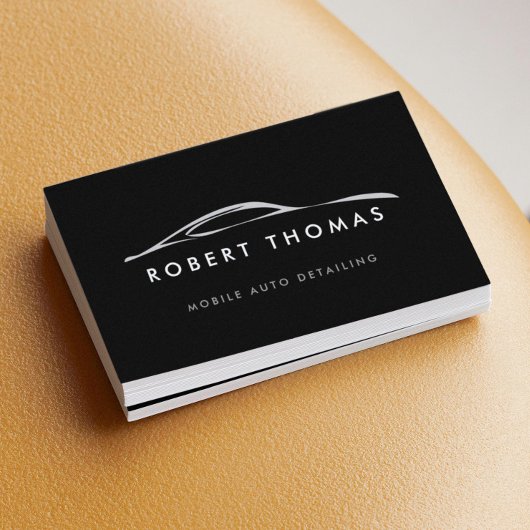 Details zum Schwarzen Auto, Auto-Reparatur-Logo Visitenkarte