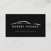 Details zum Schwarzen Auto, Auto-Reparatur-Logo Visitenkarte (Vorderseite)
