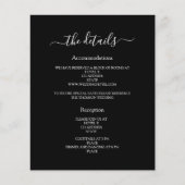 Details zum Schwarzen Hochzeitsprogramm minimalist (Vorderseite)