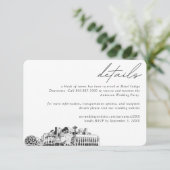 Details zum Seattle Wedding Hotel Zimmerblock Begleitkarte (Stehend Vorderseite)