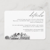 Details zum Seattle Wedding Hotel Zimmerblock Begleitkarte (Vorderseite)