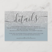 Details zum Silver Glitzer ombre dusty blue script Begleitkarte (Vorderseite)