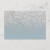 Details zum Silver Glitzer ombre dusty blue script Begleitkarte (Rückseite)