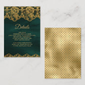Details zum Smarald Green Gold Foil Lace Begleitkarte (Vorne/Hinten)