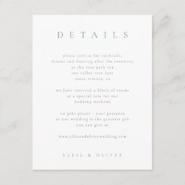 Details zum Thema Grün und Weiß Boho Hochzeit Mode Begleitkarte