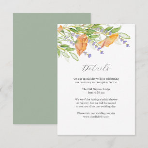 Details zum Thema Hochzeitskarte Wildblume Begleitkarte