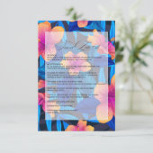 Details zum Tropical Hibiskus Beach Wedding Begleitkarte (Stehend Vorderseite)