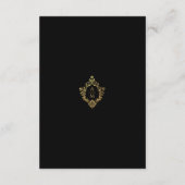 Details zum Wappen Schwarze Imitate Gold Wedding M Begleitkarte (Rückseite)