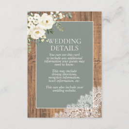 Details zum Weißblütenholz im Sage Green Begleitkarte