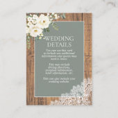 Details zum Weißblütenholz im Sage Green Begleitkarte (Vorderseite)