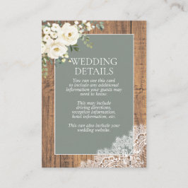 Details zum Weißblütenholz im Sage Green Begleitkarte