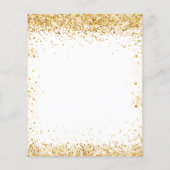 Details zum Weißgold Glitzer Hochzeitsprogramm (Rückseite)