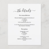 Details zum White Black Hochzeitsprogramm minimali (Vorne)
