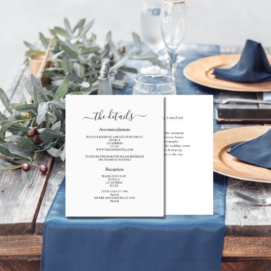 Details zum White Black Hochzeitsprogramm minimali