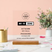 Details zum WiFi-Netzwerk und zu den Kennwörtern f Acrylschild (Hochzeit)