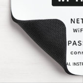 Details zum WiFi-Netzwerk und zu den Kennwörtern f Mousepad (Ecke)