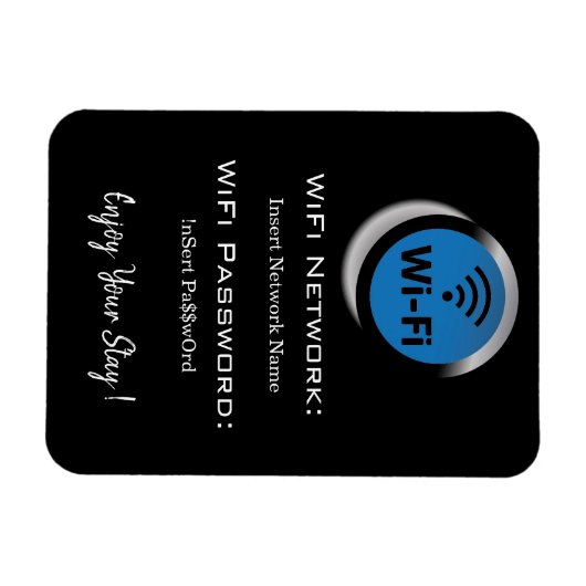 Details zum Wireless-Kennwort schwarz Magnet (Horizontal)