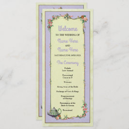 Details zum Wonderland Teapot Floral Wedding Progr Einladung