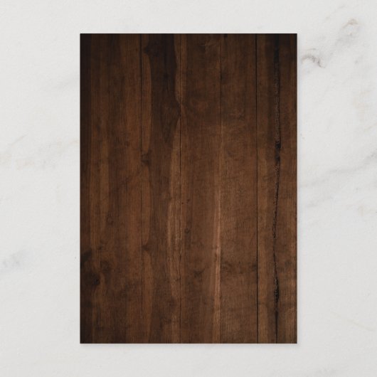 Details zum Ziel rustikaler Holzzeichenleuchten Begleitkarte (Rückseite)