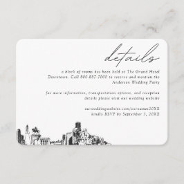 Details zum Zimmerblock Houston Wedding Hotel Begleitkarte