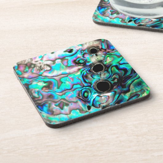 Details zur Abalone-Muschel Untersetzer (Linke Seite)