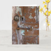 Details zur alten Tür Karte (Gelbe Blume)