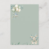 Details zur Babydusche Begleitkarte (Rückseite)