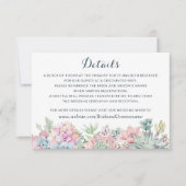 Details zur Beilage des Pastelfarbensukkkulars Bei Einladung (Vorderseite)