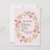 Details zur Blume "Pink Boho" Einladung (Vorderseite)