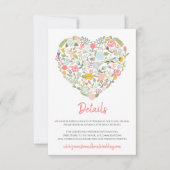 Details zur Blumenhochzeit Einladung (Vorderseite)