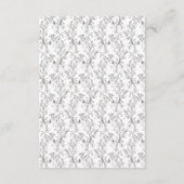 Details zur blumigen Monogram Classic Wreath Weddi Begleitkarte (Rückseite)