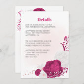 Details zur Blütenhochzeit Begleitkarte (Vorne/Hinten)