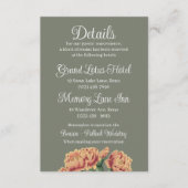 Details zur Blütenkaktus-Hochzeit Begleitkarte (Vorderseite)