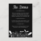 Details zur Boho Gothic Botanical Black Wedding Begleitkarte (Vorderseite)