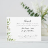 Details zur Botanischen Hochzeit in eleganter Wild Einladung (Stehend Vorderseite)