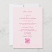 Details zur Cerise Pink Wedding Card Einladung (Vorderseite)