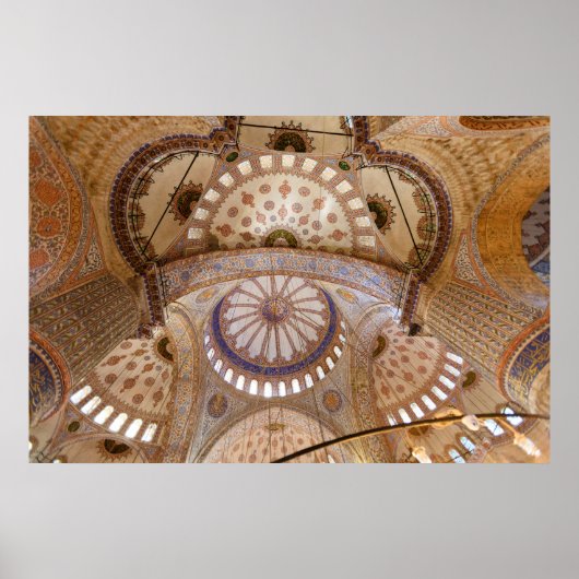 Details zur Decke der blauen Moschee Poster (Vorne)