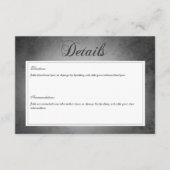 Details zur dunkelgotischen schwarzen Wasserfarbe Begleitkarte (Vorderseite)